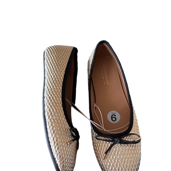 NEW Aerosoles Katalina Comfort Flat - Gold Bow - Picture 6 of 9